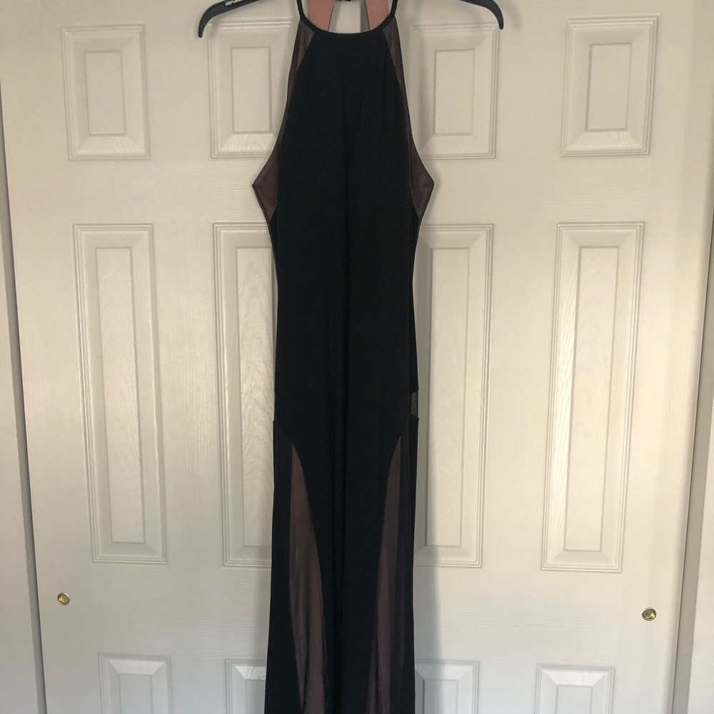 Sext NightWay Rose and Black Halter Maxi